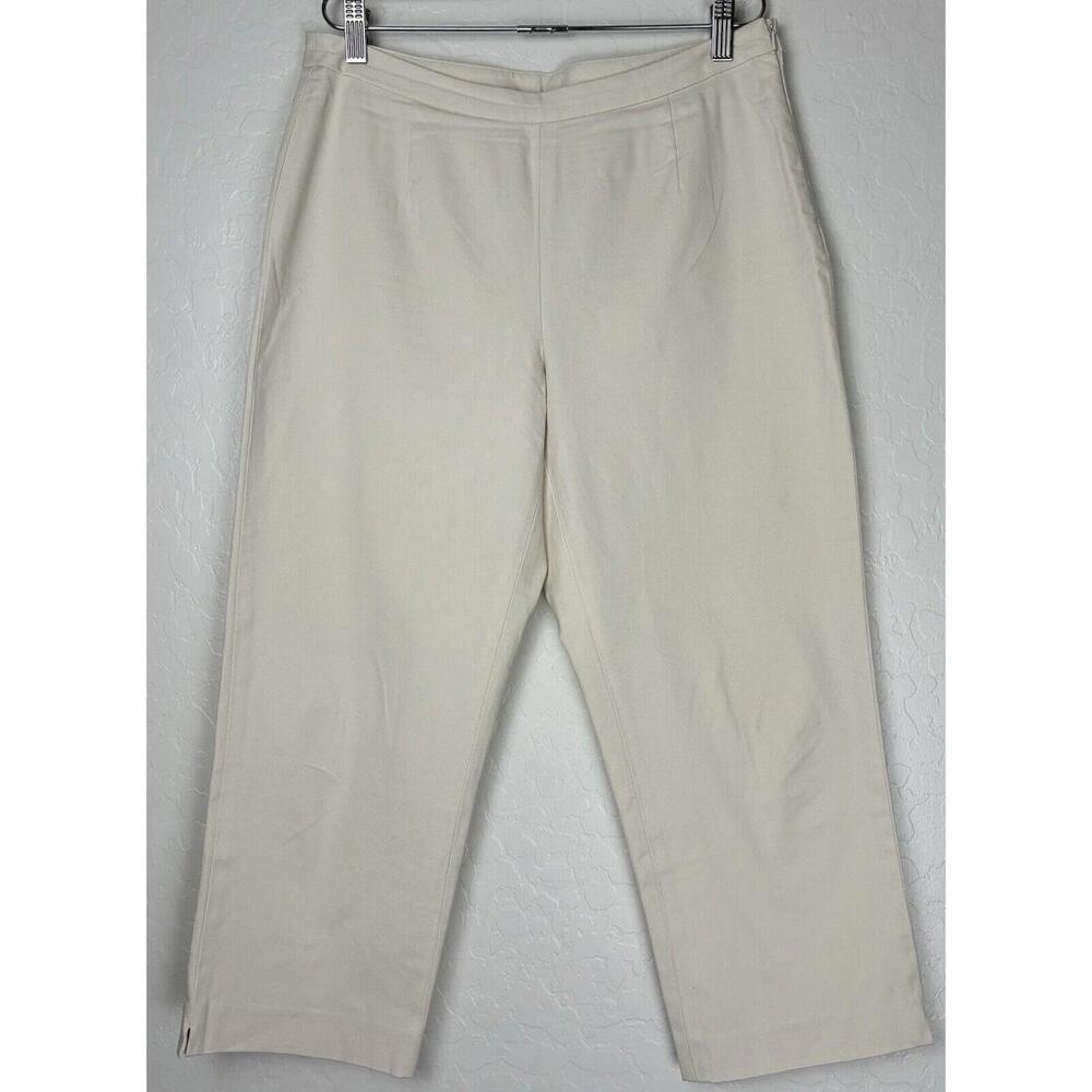 J. Jill Cream Straight-Leg Pants